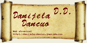Danijela Dančuo vizit kartica